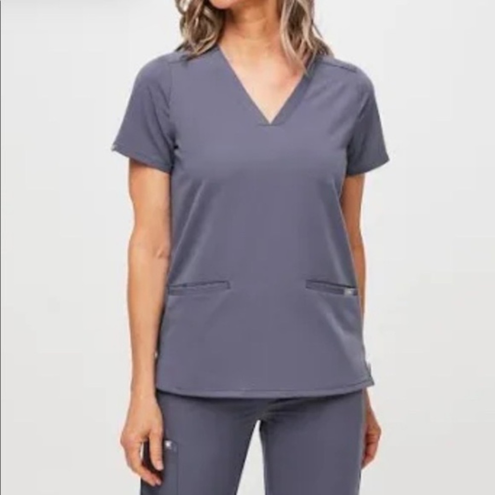 Figs Space Navy 3 Pocket Scrub Top